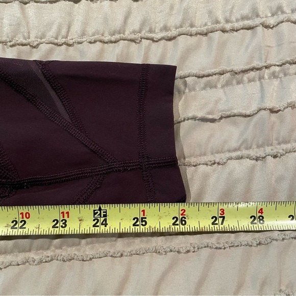 Lululemon Motionful 7/8 Tight Leggings 26" Black Cherry Purple Mesh 2 W5ARQS - Picture 12 of 12